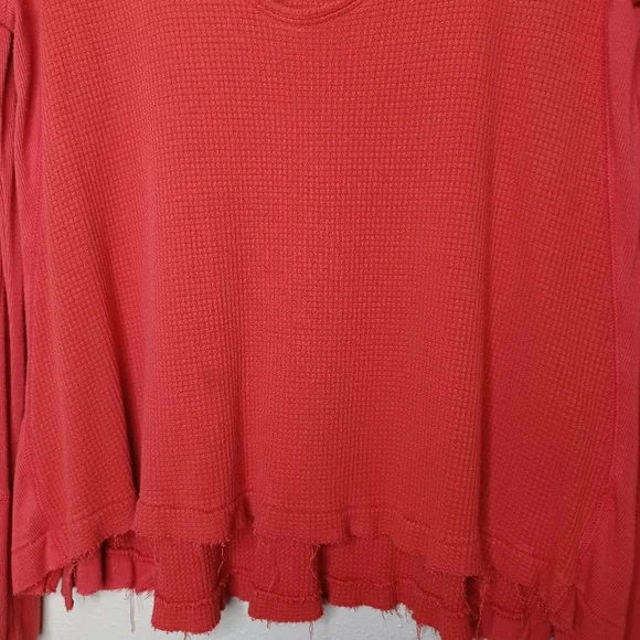 Free People Waffle Knit Distressed Sweater - Picture 4 of 13